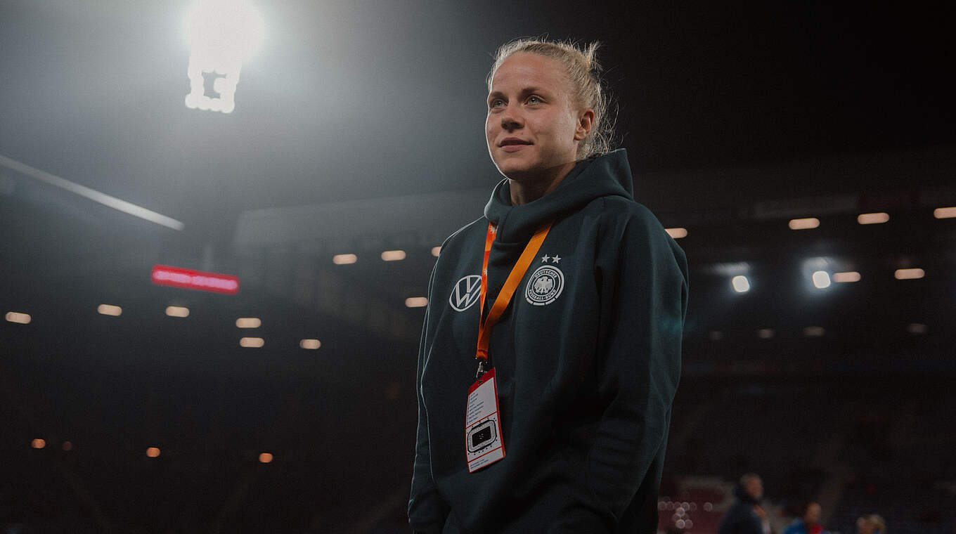 Pia-Sophie Wolter: "Wir wollen in der EM-Qualifikation mit gutem Fußball begeistern" © Sofieke van Bilsen/DFB