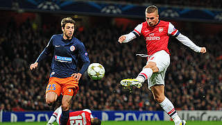 Flanke, Volleyschuss, Tor: Podolski (r.) © Bongarts/GettyImages