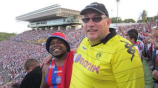 Ralf Dittrich im Stadion in Salvador da Bahia. © privat