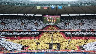 Choreographie beim Eröffnungsspiel der WM 2011 in Berlin. © privat