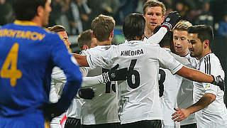 Fünfter Sieg: Die deutsche Mannschaft ist auf dem besten Weg zur WM 2014 © Bongarts/GettyImages